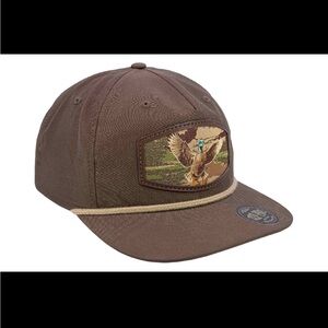Zep-Pro Dark Brown Khaki Mallard Woven Patch Rope Hat